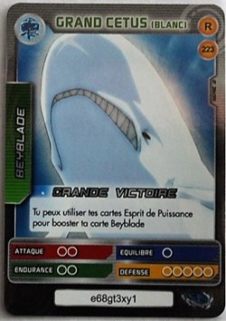 TCG Beyblade - 223/240 - Grand Cetus (Blanc)