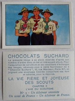 Image / Chromo - La vie fière et joyeuse des scouts - II-03 - Un éclaireur unioniste, un scout...