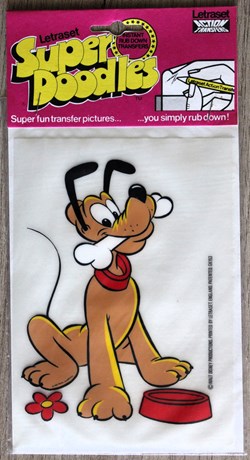 Décalcomanies - Letraset - Super Doodles - Pluto