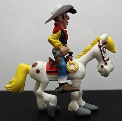 Lucky Luke - Figurine Lucky Luke et Jolly Jumper - Schleich 1984 et Plastoy 1997