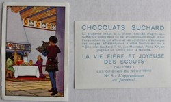 Image / Chromo - La vie fière et joyeuse des scouts - I-06 - L'apprentissage du jouvencel