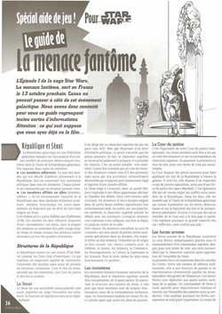 Aide de jeu - Starwars D6 - Le guide de la menace fantôme - Casus Belli 122 - 1999