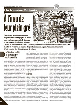 Scénario - In Nomine Satanis - A l'insu de leur plein gré