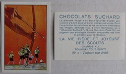 Image / Chromo - La vie fière et joyeuse des scouts - XIX-01 - Toujours tout droit !