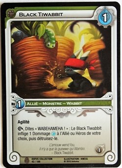 Wakfu TCG - 2011 - Dofus Collection - 043 - Black Tiwabbit - Peu commune
