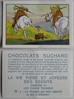 Image / Chromo - La vie fière et joyeuse des scouts - IV-03 - La distance diminuait