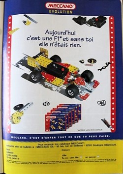 Publicité - Mecano Evolution Formule 1 - 1996