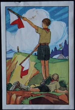 Image / Chromo - La vie fière et joyeuse des scouts - V-05 - L'emploi du sémaphore
