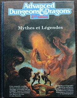 Jeu de rôle - AD&D2 - Mythes et légendes