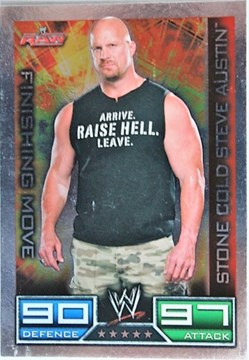 Slam Attax - Carte 032 - Stone Cold Steve Austin Finishing Move - Rare Foil