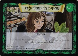 TCG Harry Potter - Set de base - 033 - Ingrédients des potions - Rare