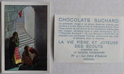 Image / Chromo - La vie fière et joyeuse des scouts - XVI-09 - Les frères d'Eudoxie enfermés
