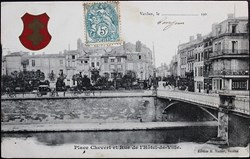 Verdun - 55 - Place Chevert et rue de l'hôtel de ville