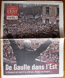 Journal L'est républicain - Supplément du 09/11/2010 - Le Général De Gaulle