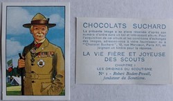 Image / Chromo - La vie fière et joyeuse des scouts - I-01 - Baden Powell
