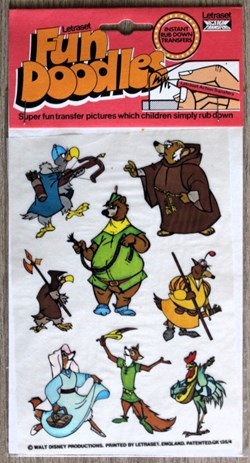 Décalcomanies - Letraset - Fun Doodles - Robin des bois