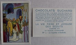 Image / Chromo - La vie fière et joyeuse des scouts - XVI-05 - Le baptême d'Eudoxie