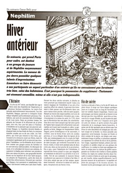 Scénario - Nephilim - Hiver antérieur