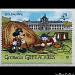 Timbre - Mickey Mouse et Donald Duck - Grenadines - 0,01
