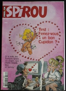 Spirou - 3435 - Couverture : Cupidon - Avec planche supplément Message gouvernemental