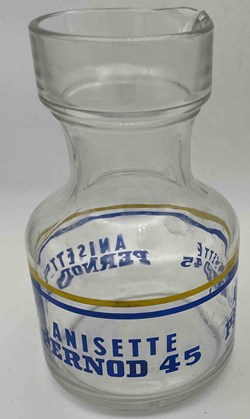 Pernod 45 verre bleu jaune