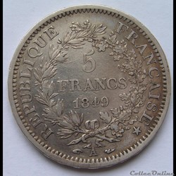 5 Francs Hercule 1849 A