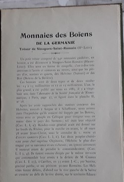 A.Changarnier , Monnaies des Boïens