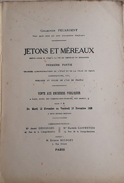Collection Feuardent, Jetons et méreaux