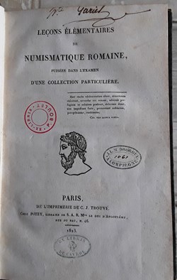 (Marquis de Lina) , leçons élémentaires de Numismatique Romaine
