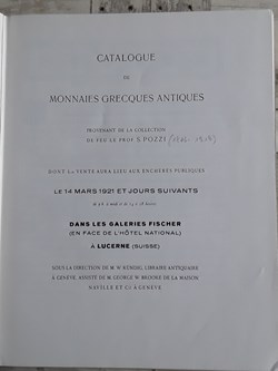 Monnaies Grecques Antiques provenant de la collection de feu le prof. S.P.Pozzi