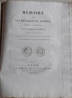 Tôchon d'Anneci , Mémoire sur les médailles de Marinus