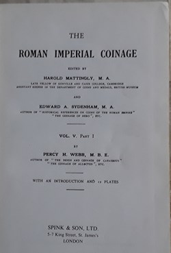 Mattingly/Sydenham , The Roman Imperial Coinage