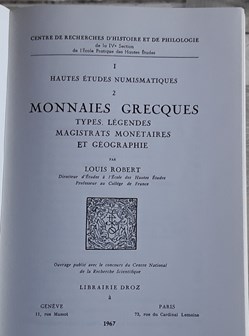 Louis Robert , Monnaies Grecques