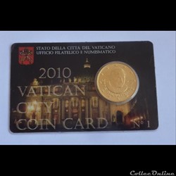 50 Cts - Vatican Coin Card - 2010