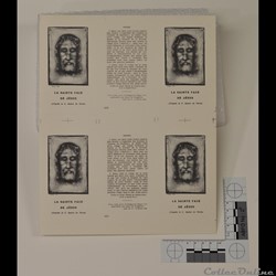 54 - Montage imprimé de la Sainte Face et de la prière avant découpe