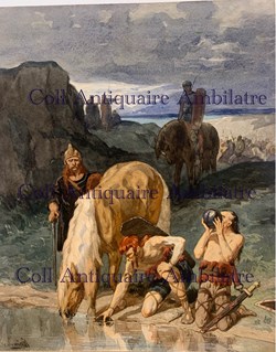 Les Gaulois s’abreuvant à la rivière