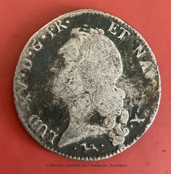 Écu Louis XV « aux branches d’olivier » 1756