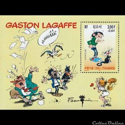 Bloc-feuillet Fête du Timbre Gaston Lagaffe