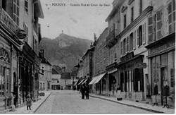 Poligny (la grande rue et la croix du Dent)