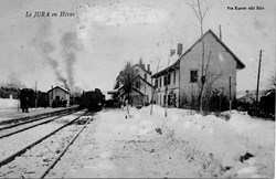 Le Jura en hiver (une gare)