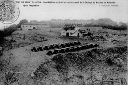 Montfaucon (Vue générale du fort après l'explosion)
