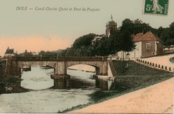 Dole le canal Charles Quint et le pont du Pasquier