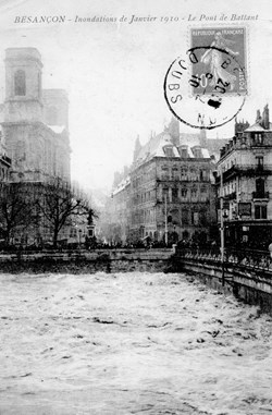 Besançon (inondations de 1910 - le pont Battant)