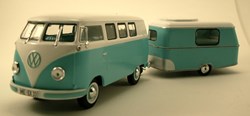 VOLKSWAGEN COMBI T1 + CARAVANE ERIBA PUCK- 1964