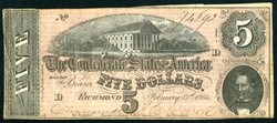 T-69. 1864 $5 CSA