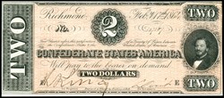 T-70. 1864 $2 CSA