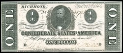 T-71. 1864 $1 CSA