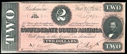 T-70. 1864 $2 CSA