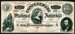 T-65. 1864 $100 CSA