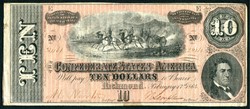 T-68. 1864 $10 CSA